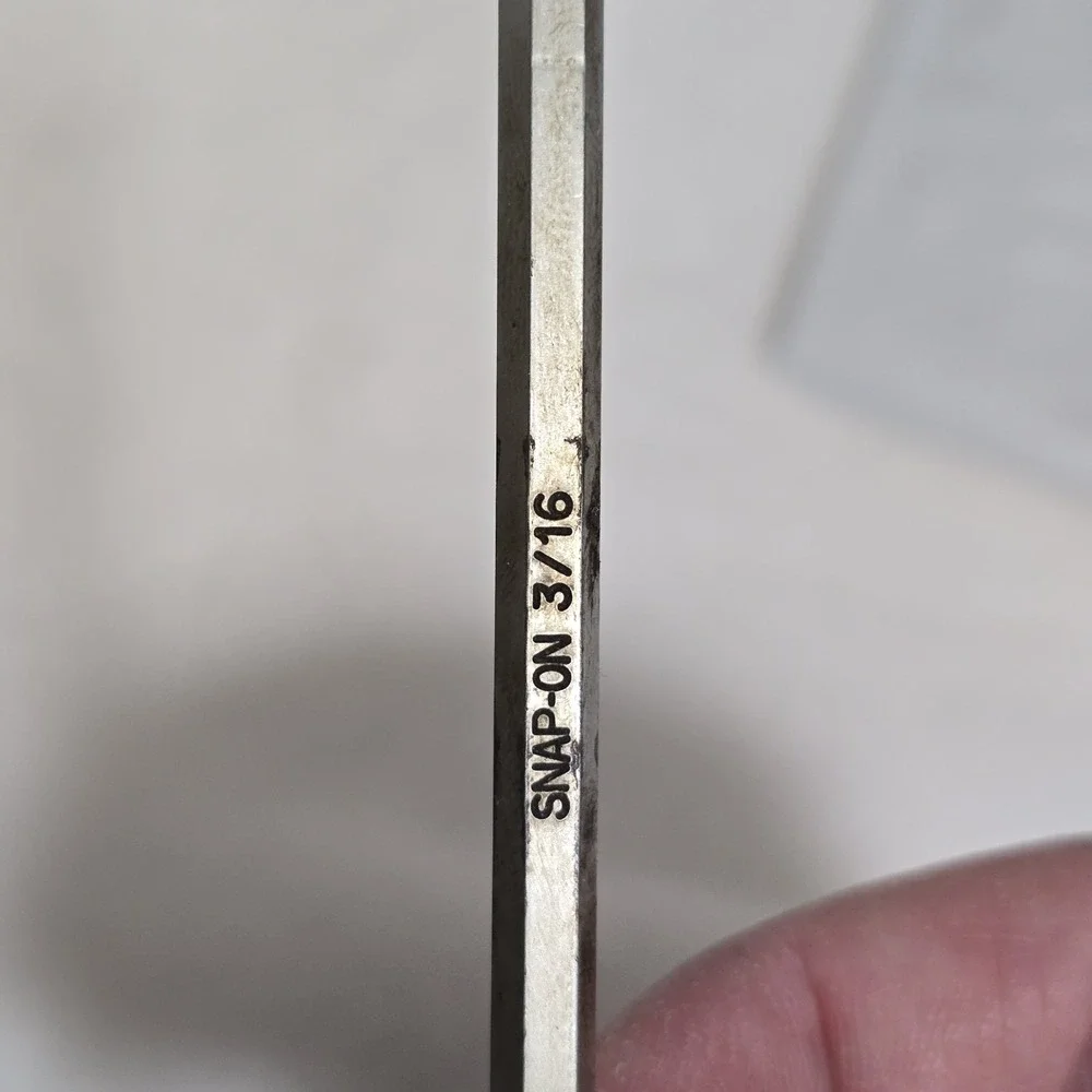 VTG Snap-on SAE Hex Key Allen‎ Wrench Set 3/8–7/64 USA Red Metal Case Missing 1